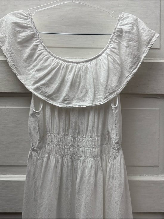 Seaspice White Cotton Off Shoulder Maxi Dress XL Boho Resort Lace NWT - Picture 6 of 10